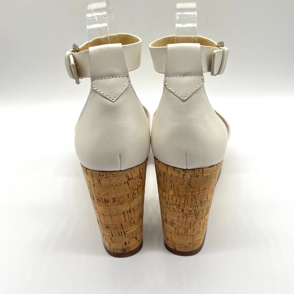 Splendid Womens Size 10M‎ Travis White Cork Platforms Sandals Shoes - Picture 7 of 14